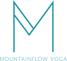 Türkises Mountainflow M mit dem Untertext Mountainflow Yoga als Logo